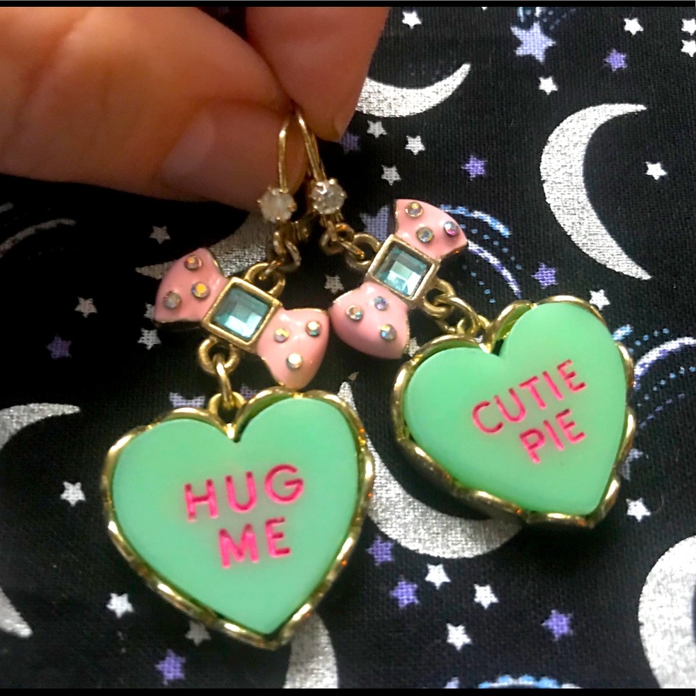 Betsy Johnson Valentine Heart Earrings